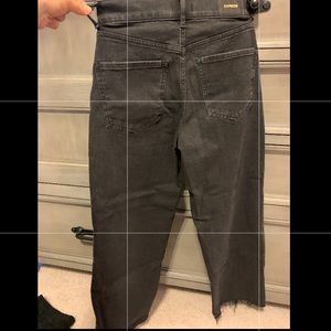 Black express cropped wide legged jeans